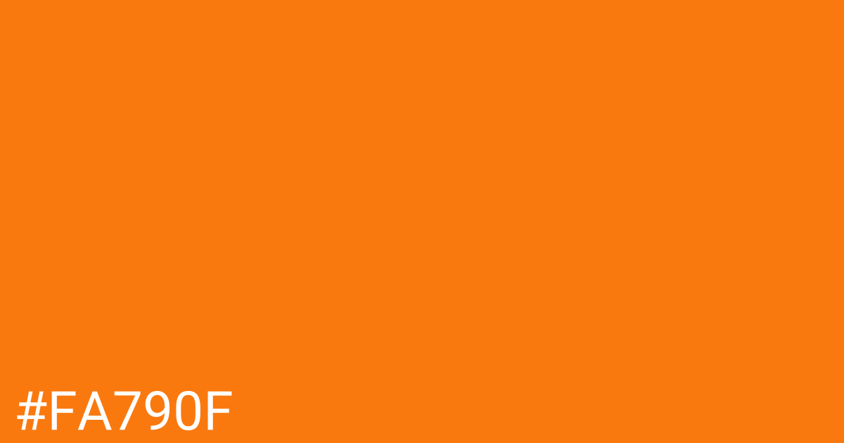 Hex color #fa790f graphic