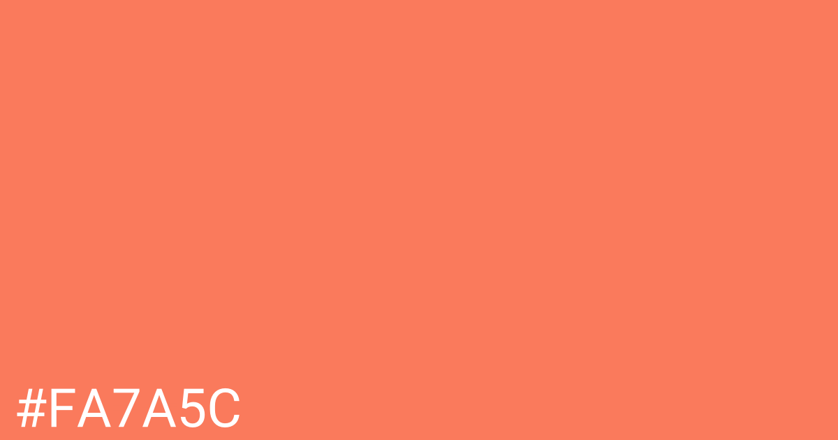 Hex color #fa7a5c graphic