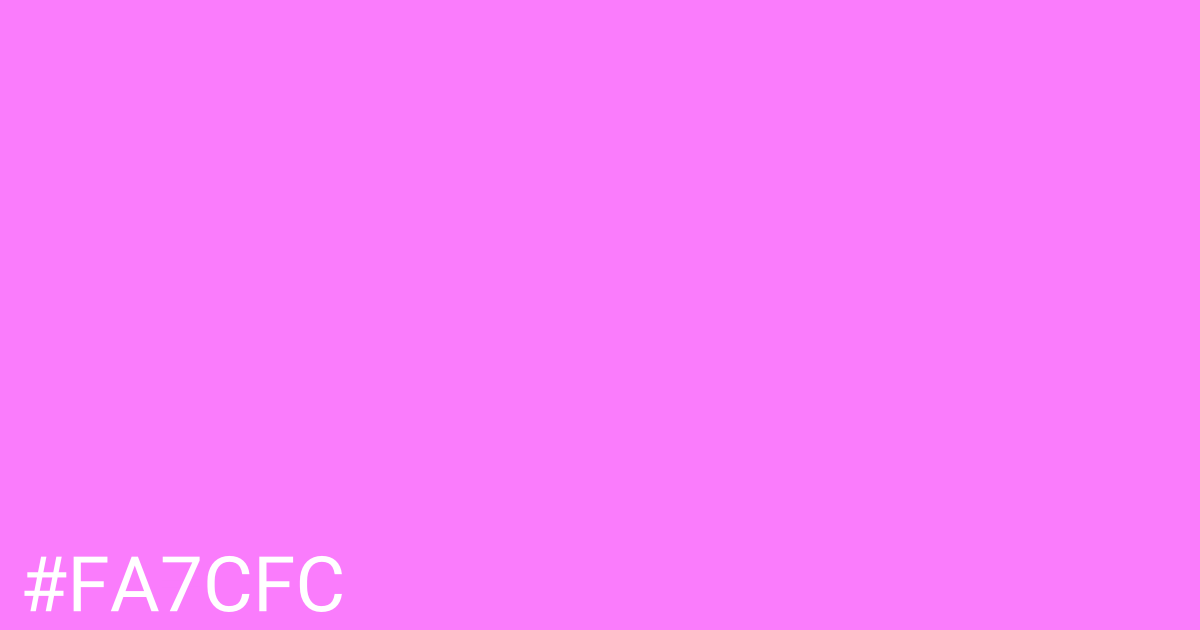 Hex color #fa7cfc graphic