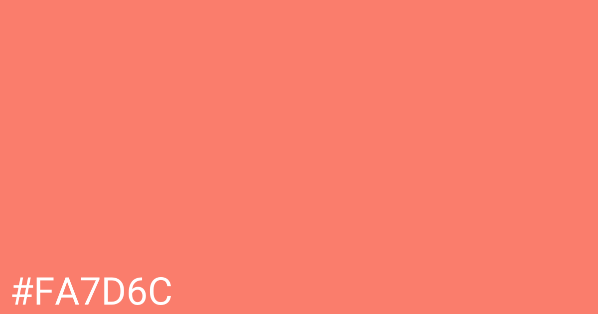 Hex color #fa7d6c graphic