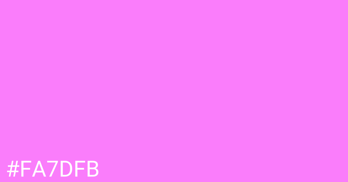 Hex color #fa7dfb graphic