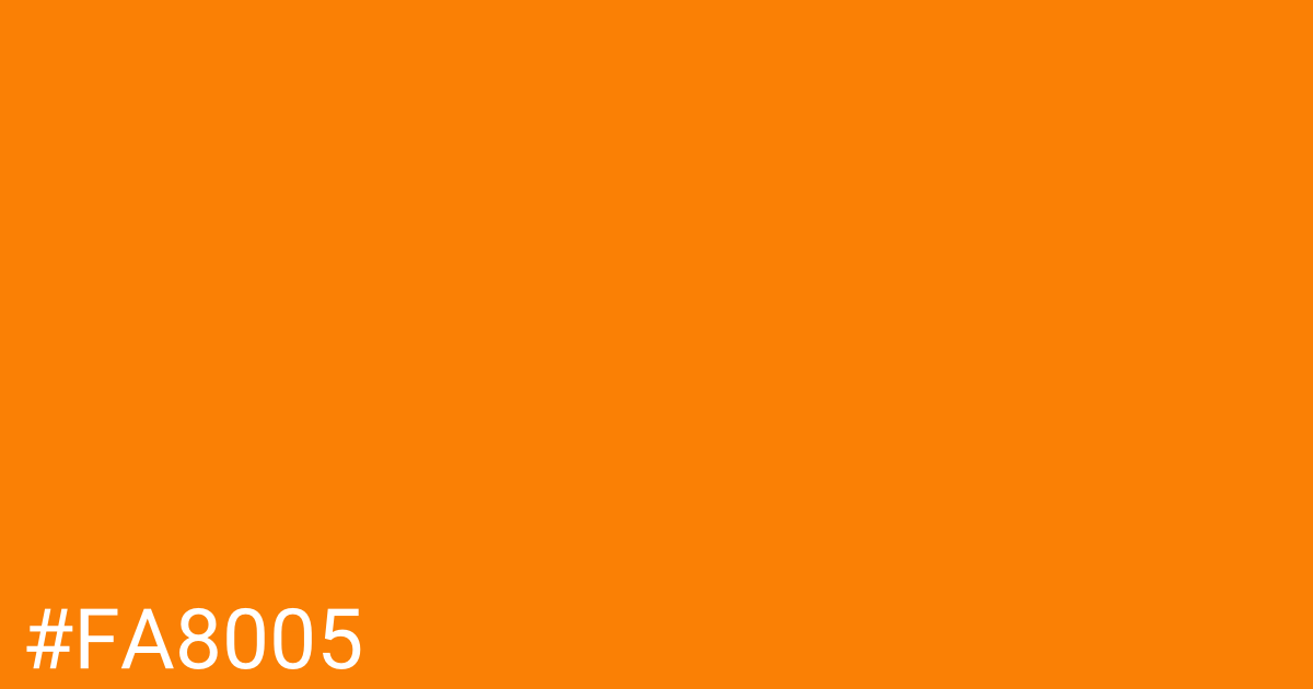 Hex color #fa8005 graphic