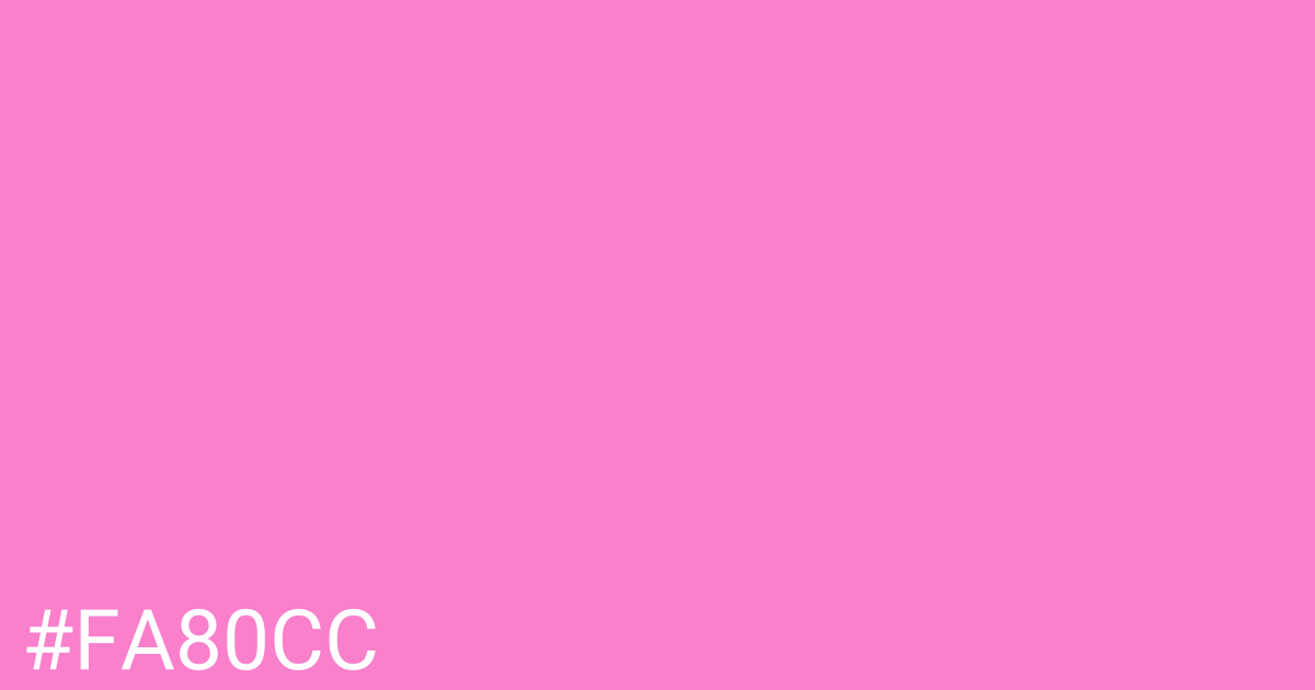 Hex color #fa80cc graphic