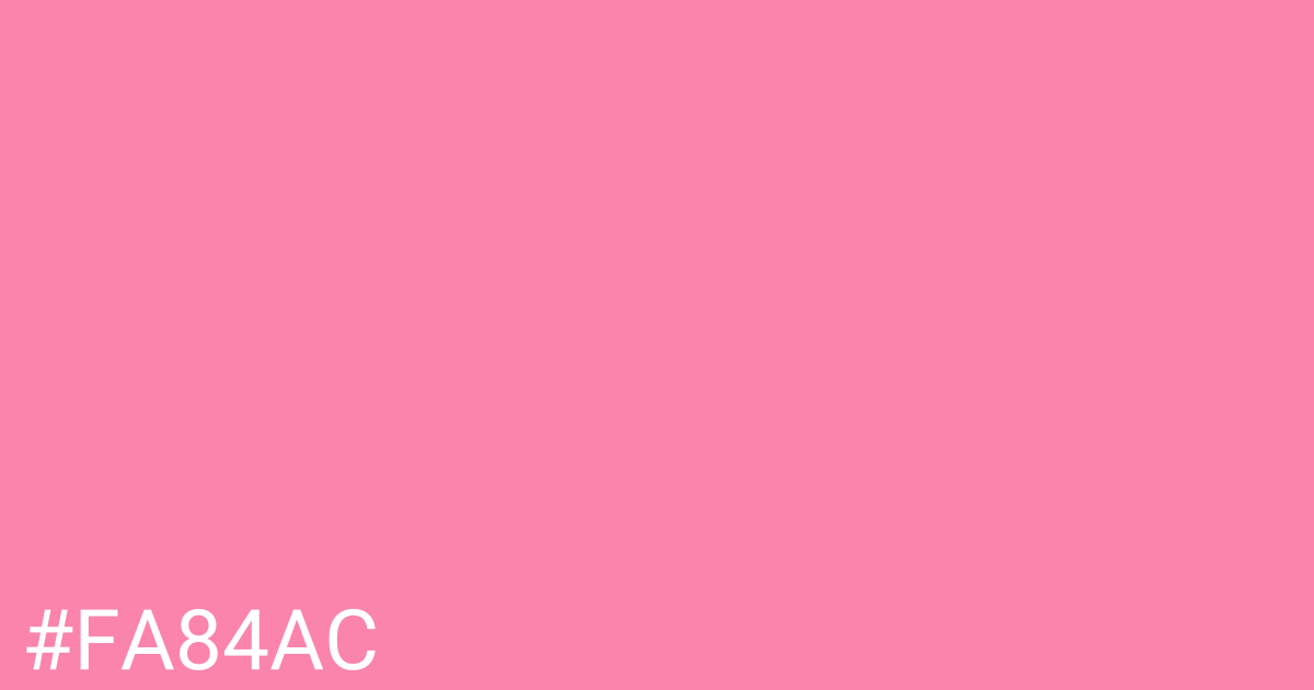 Hex color #fa84ac graphic