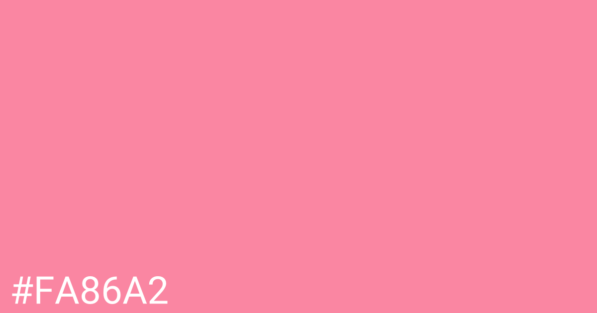 Hex color #fa86a2 graphic