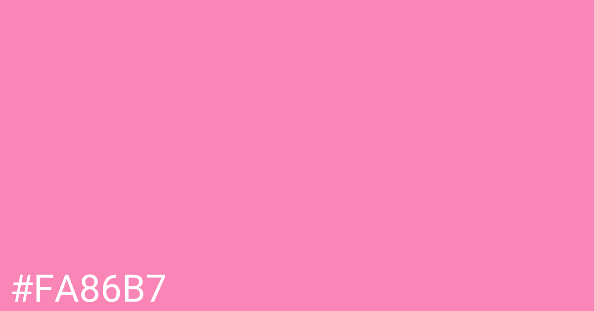 Hex color #fa86b7 graphic