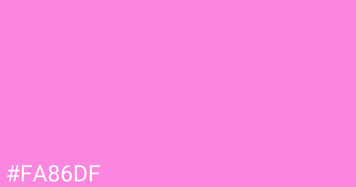 Hex color #fa86df graphic