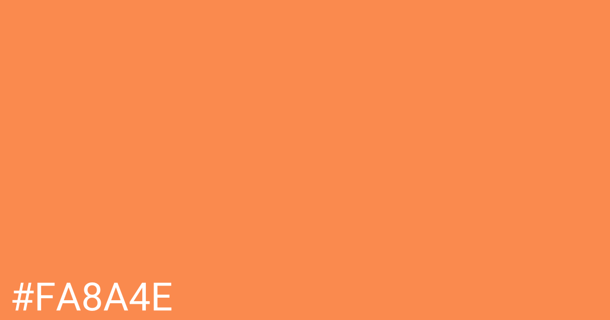 Hex color #fa8a4e graphic