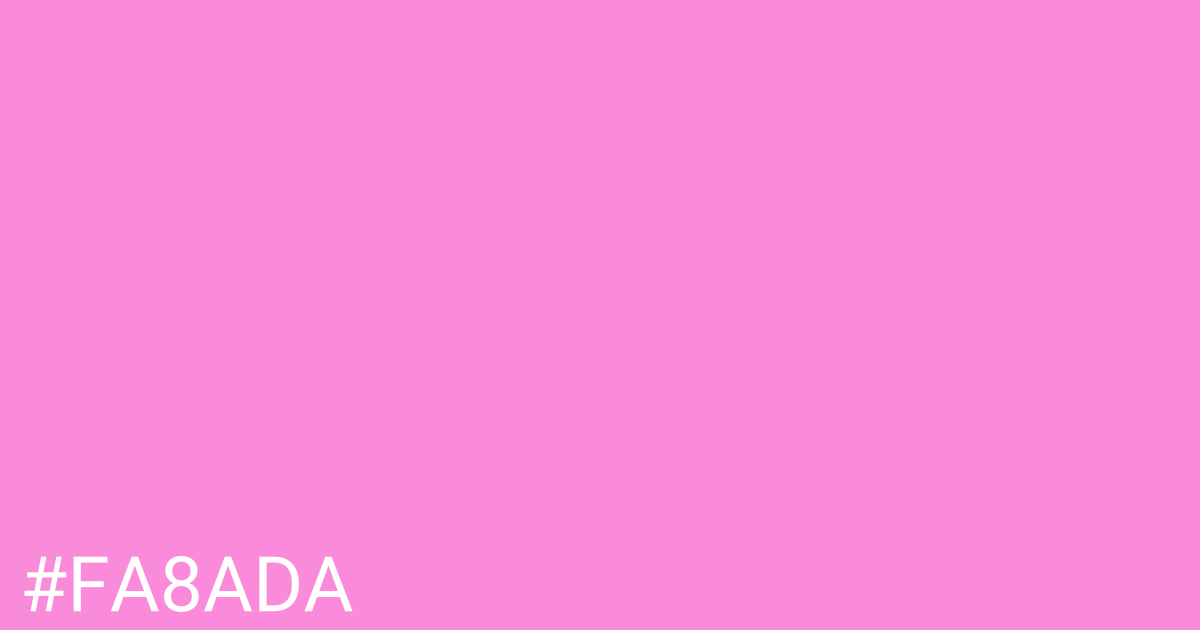 Hex color #fa8ada graphic