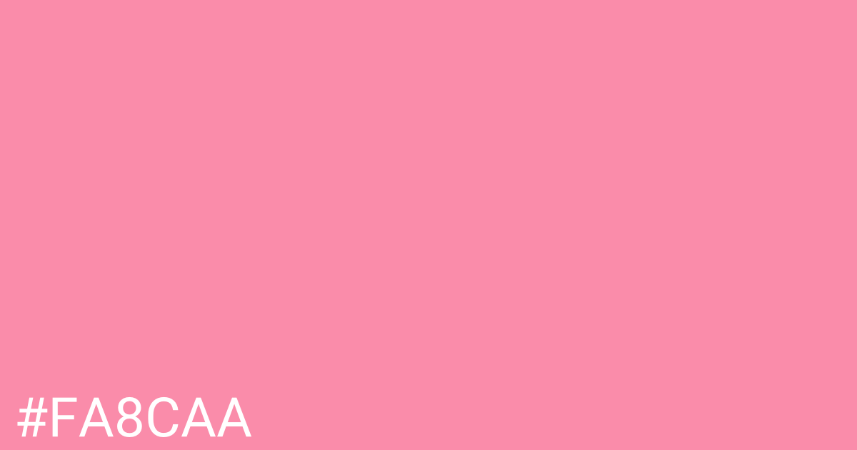 Hex color #fa8caa graphic