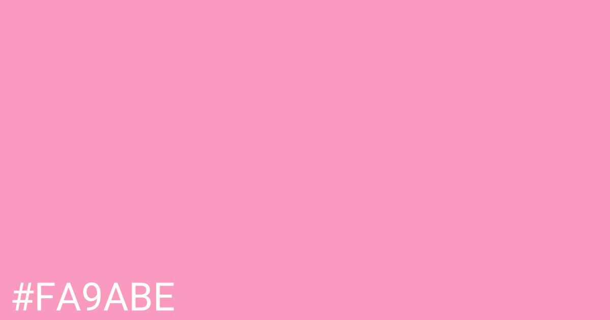 Hex color #fa9abe graphic