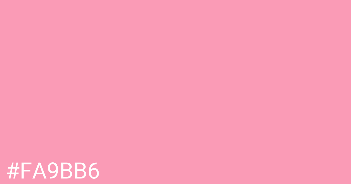 Hex color #fa9bb6 graphic
