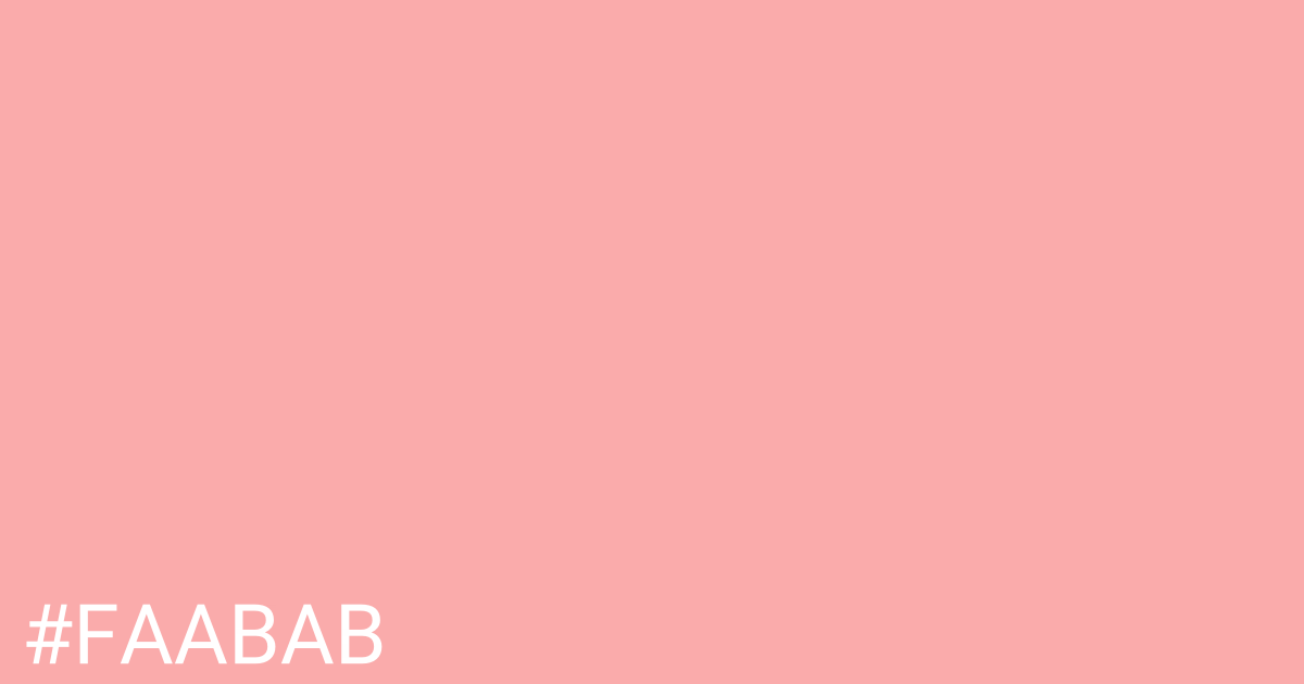 Hex color #faabab graphic