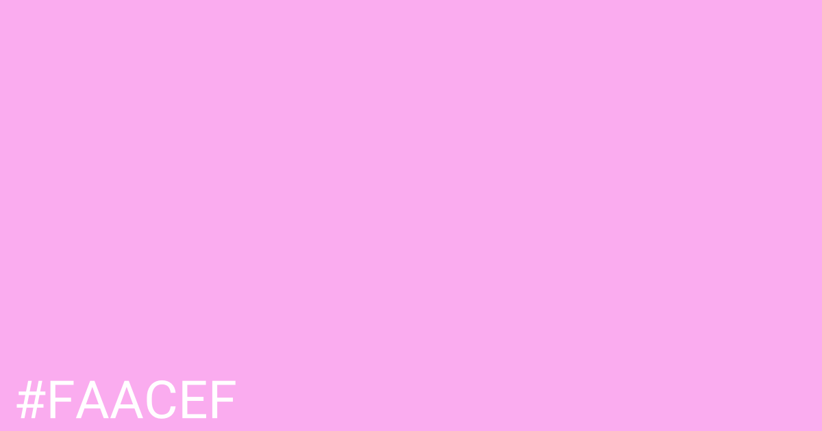 Hex color #faacef graphic