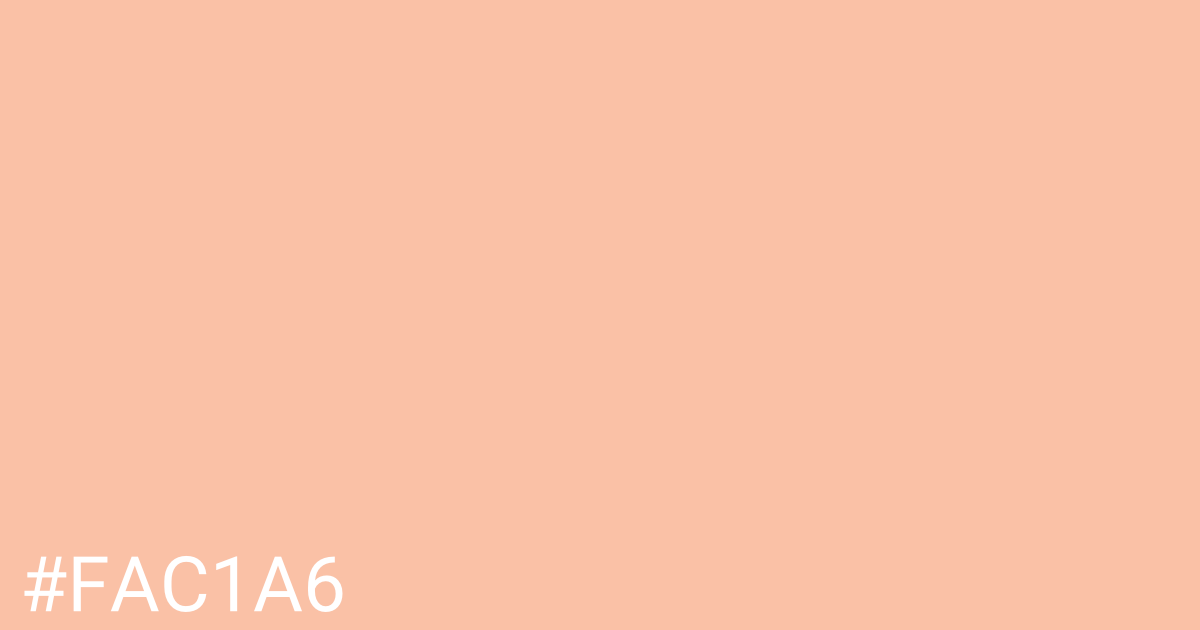 Hex color #fac1a6 graphic