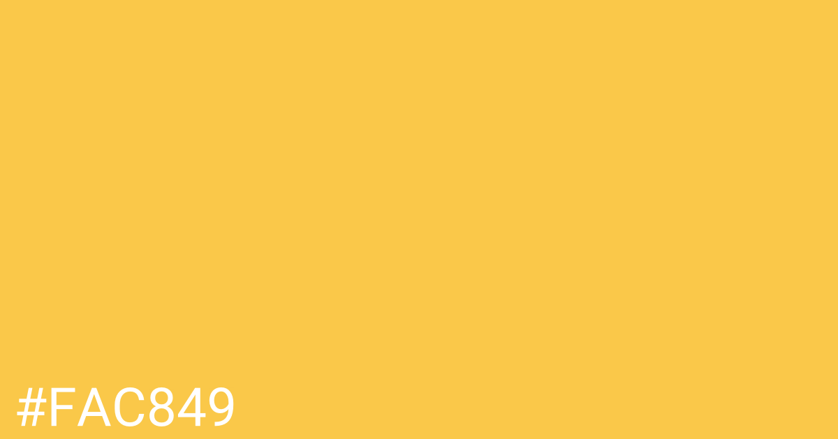Hex color #fac849 graphic