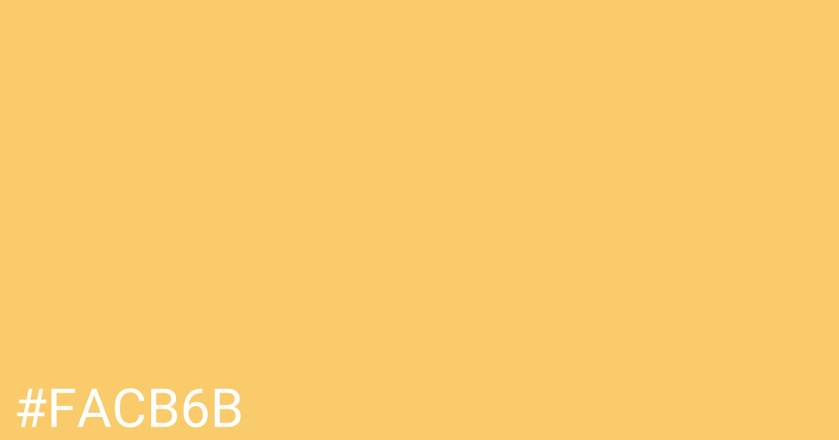 Hex color #facb6b graphic