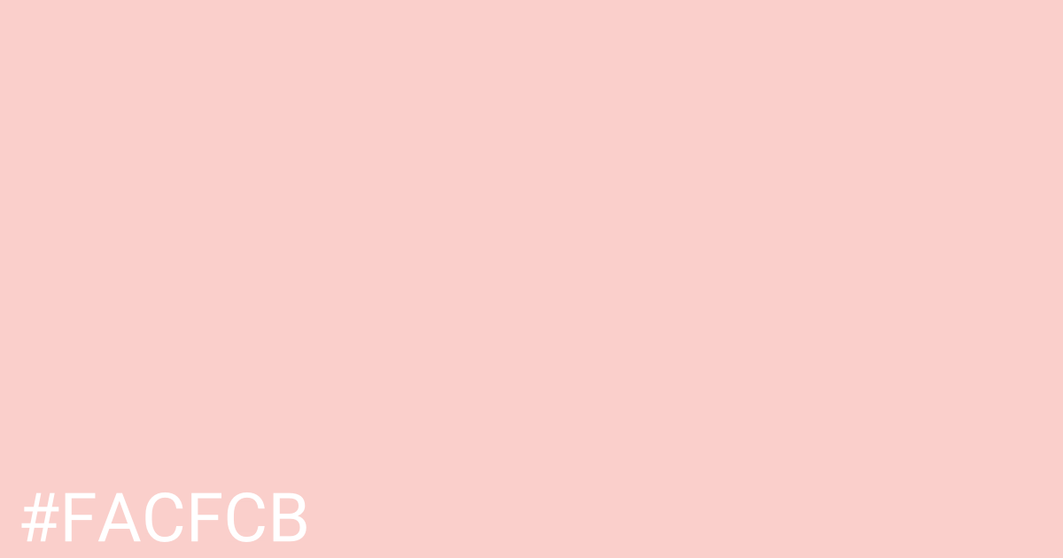 Hex color #facfcb graphic