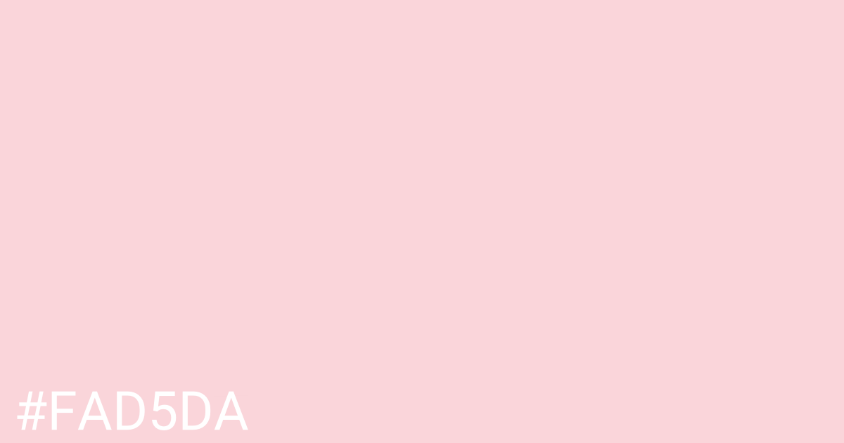 Hex color #fad5da graphic