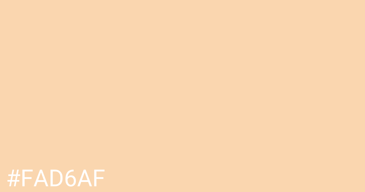 Hex color #fad6af graphic