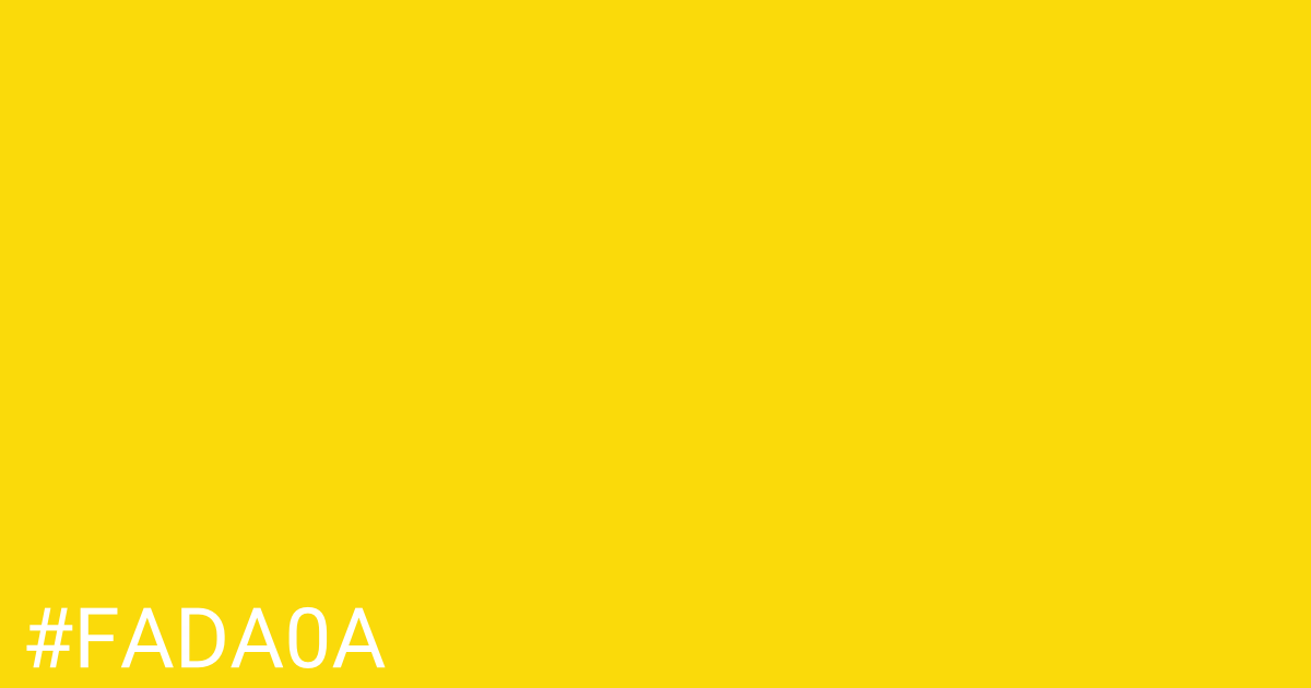 Hex color #fada0a graphic