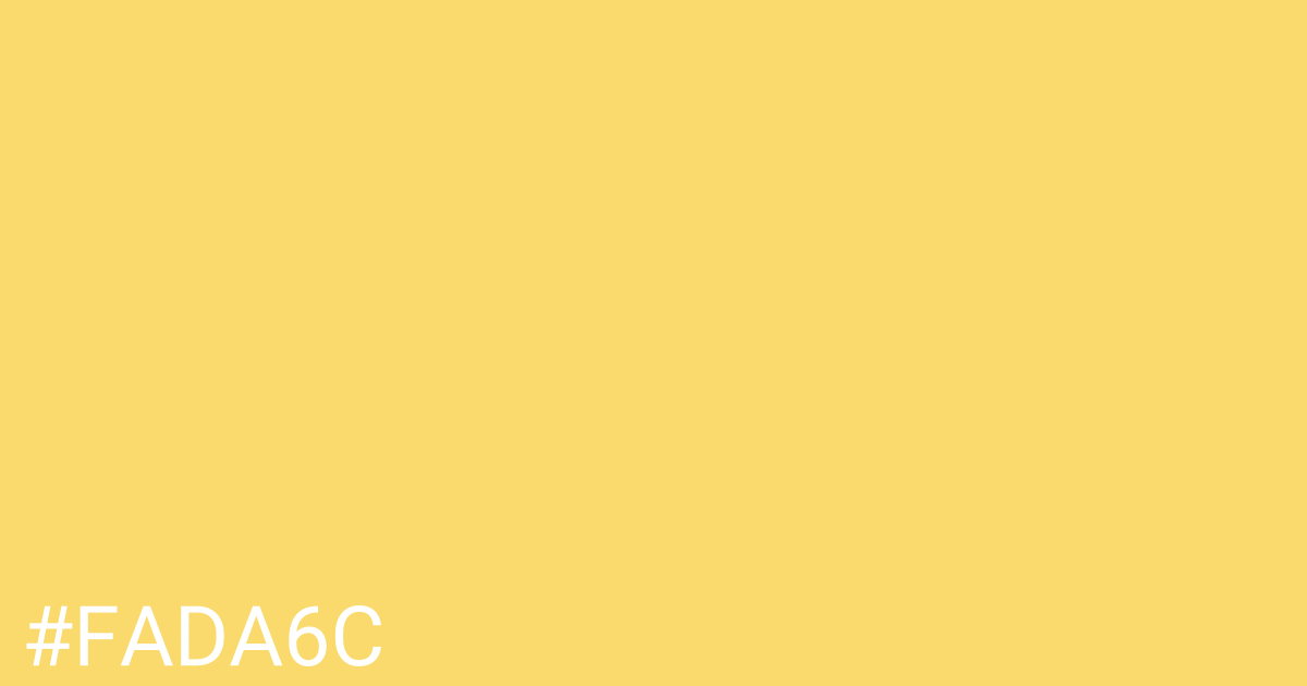 Hex color #fada6c graphic