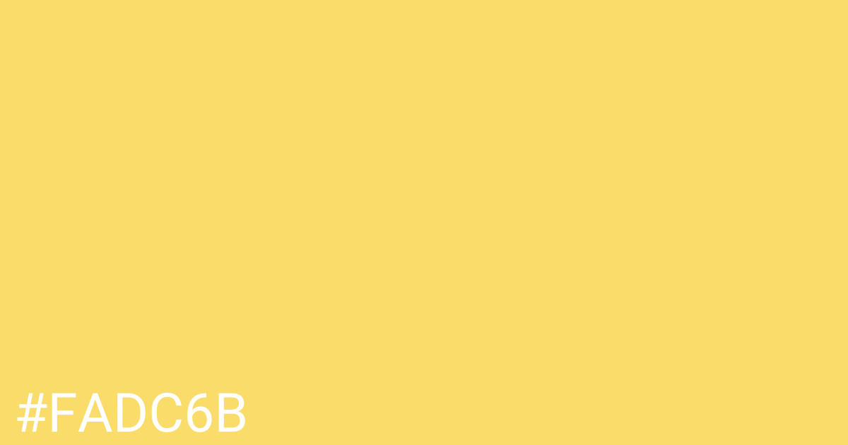 Hex color #fadc6b graphic