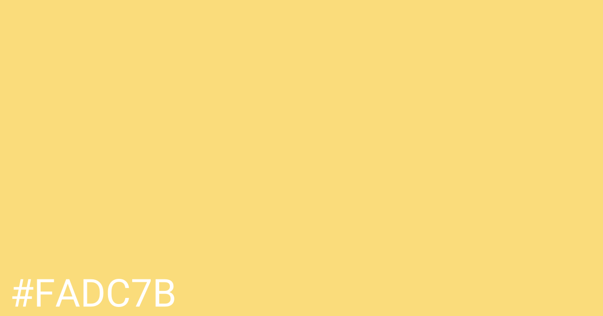 Hex color #fadc7b graphic