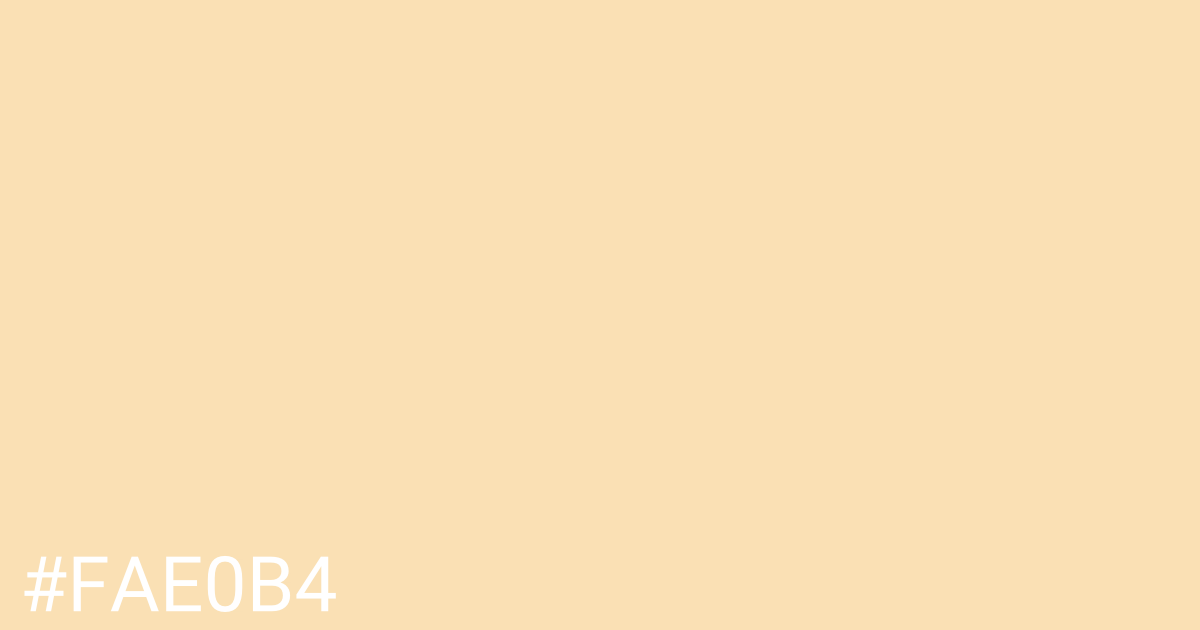 Hex color #fae0b4 graphic