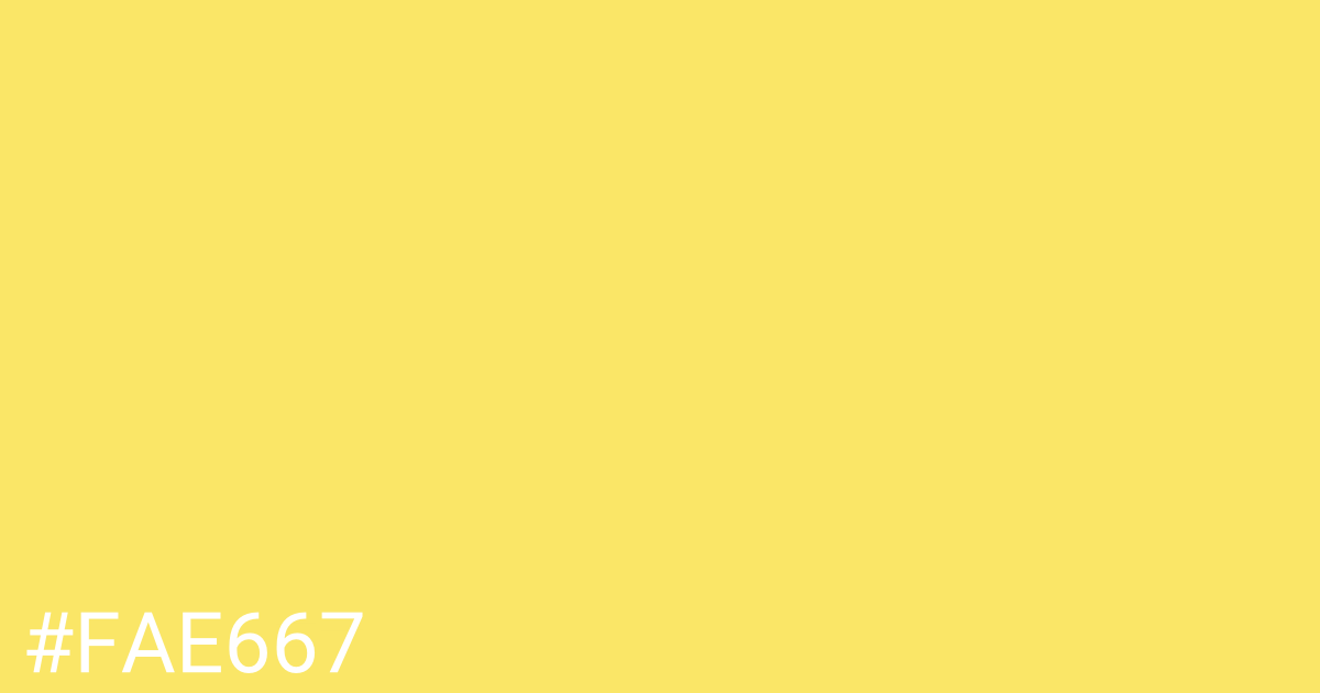 Hex color #fae667 graphic