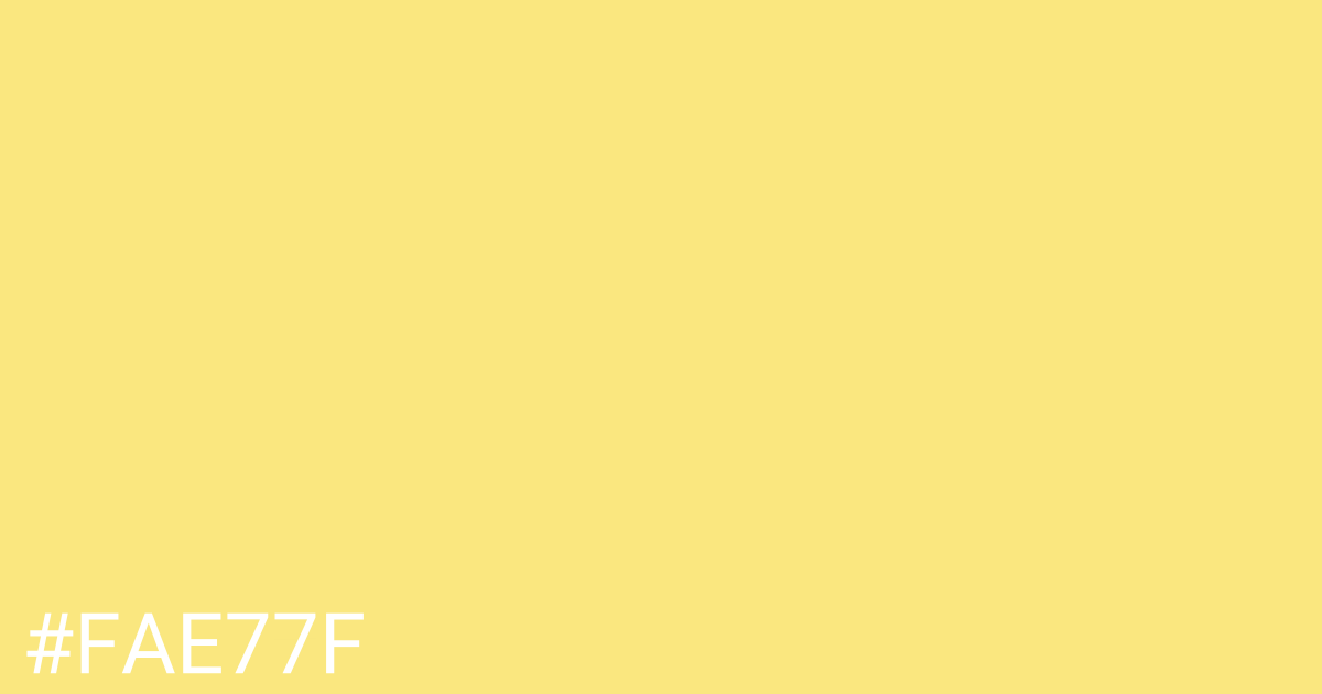 Hex color #fae77f graphic