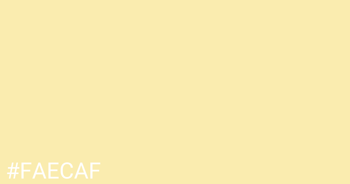 Hex color #faecaf graphic