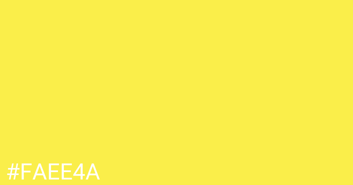 Hex color #faee4a graphic