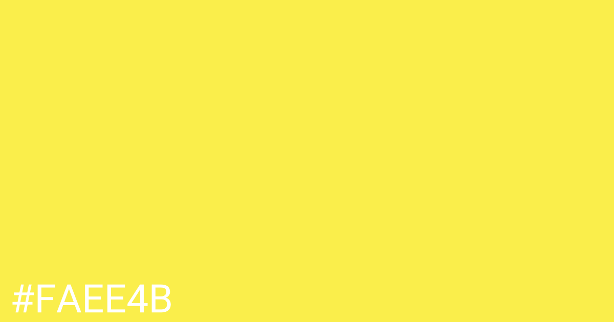 Hex color #faee4b graphic