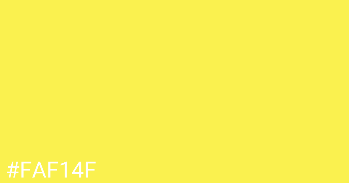 Hex color #faf14f graphic