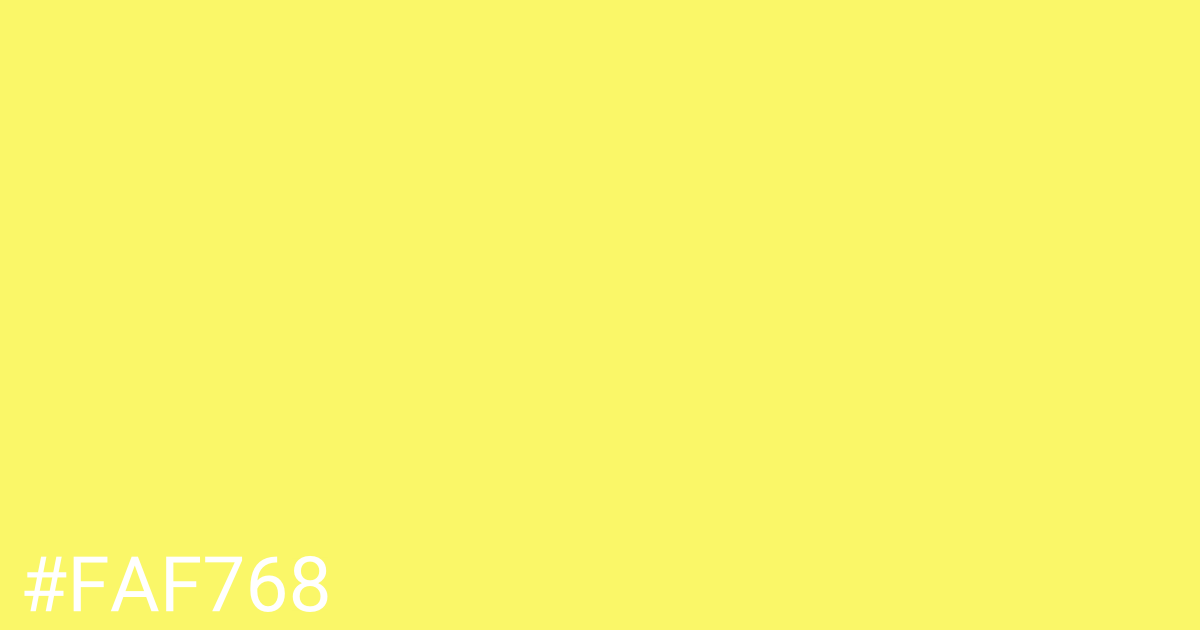 Hex color #faf768 graphic