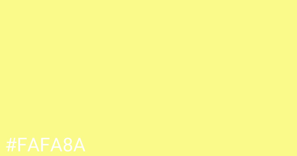 Hex color #fafa8a graphic