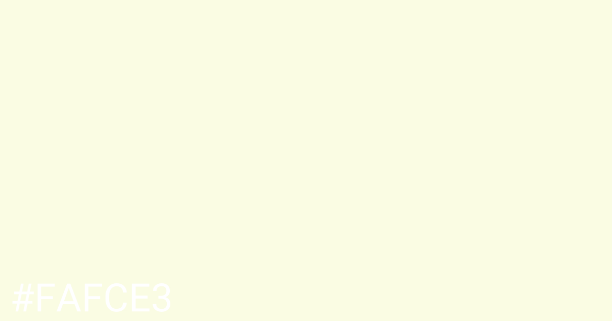 Hex color #fafce3 graphic