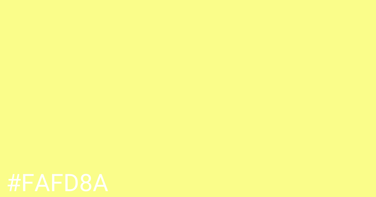 Hex color #fafd8a graphic