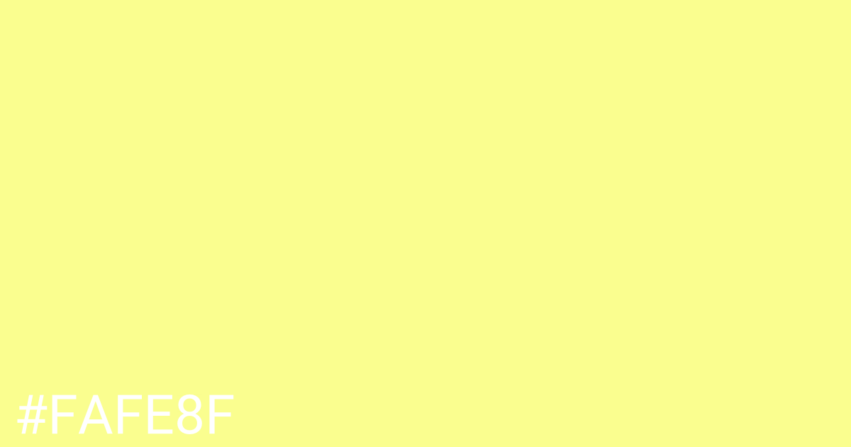 Hex color #fafe8f graphic