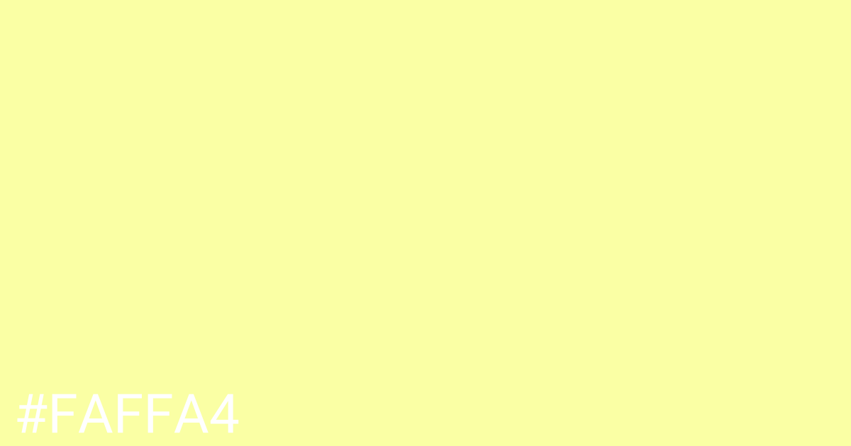 Hex color #faffa4 graphic
