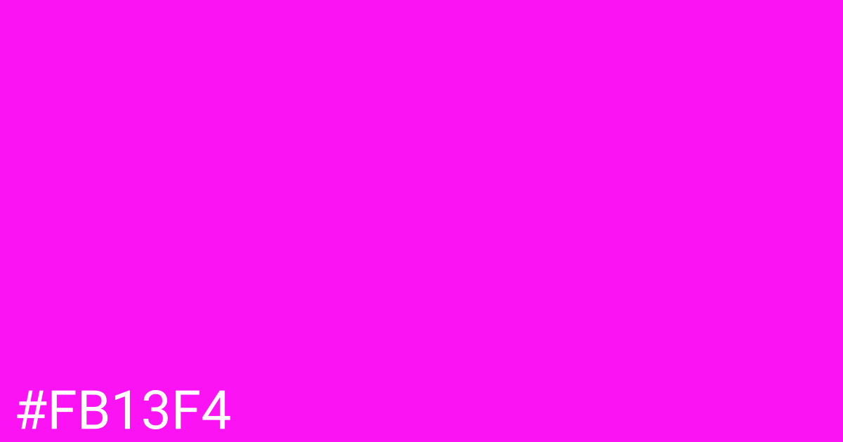 Hex color #fb13f4 graphic