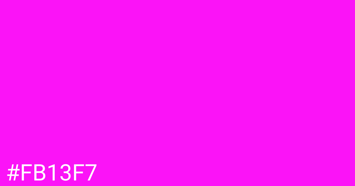 Hex color #fb13f7 graphic
