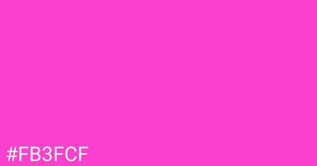 Hex color #fb3fcf graphic