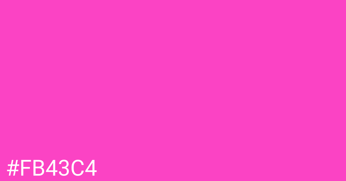 Hex color #fb43c4 graphic