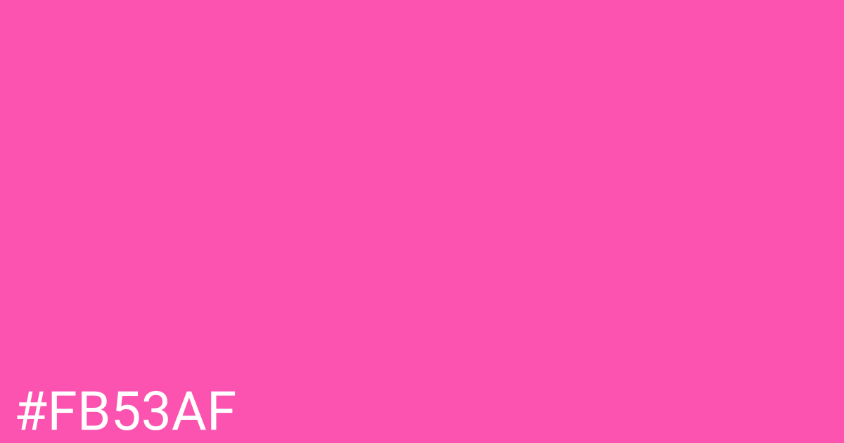 Hex color #fb53af graphic