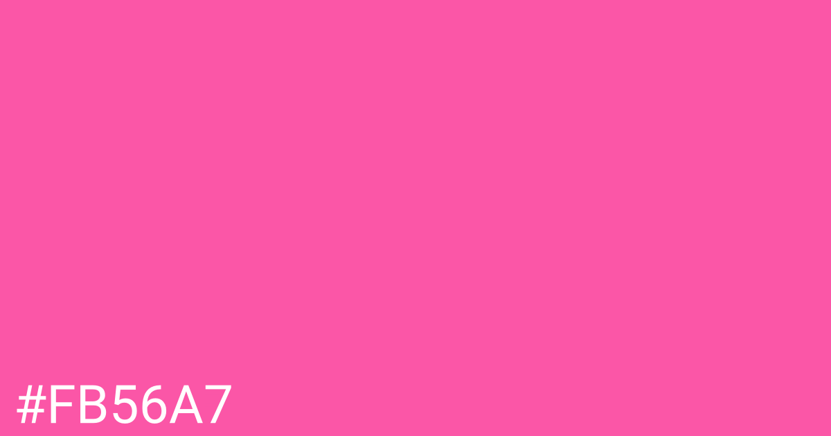 Hex color #fb56a7 graphic