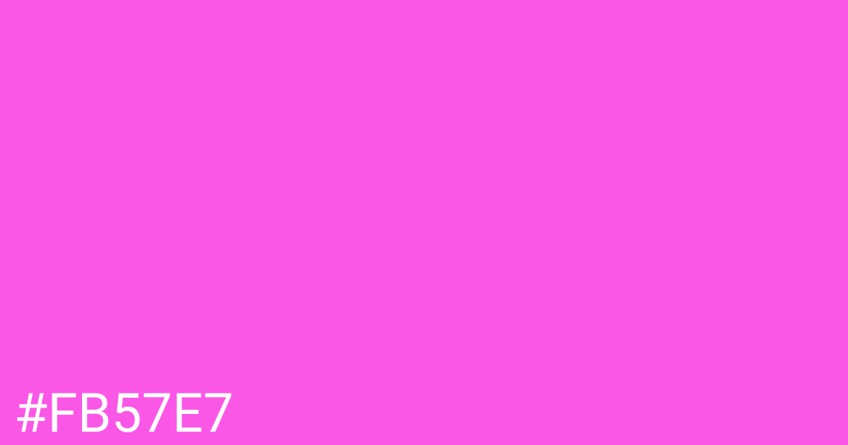 Hex color #fb57e7 graphic