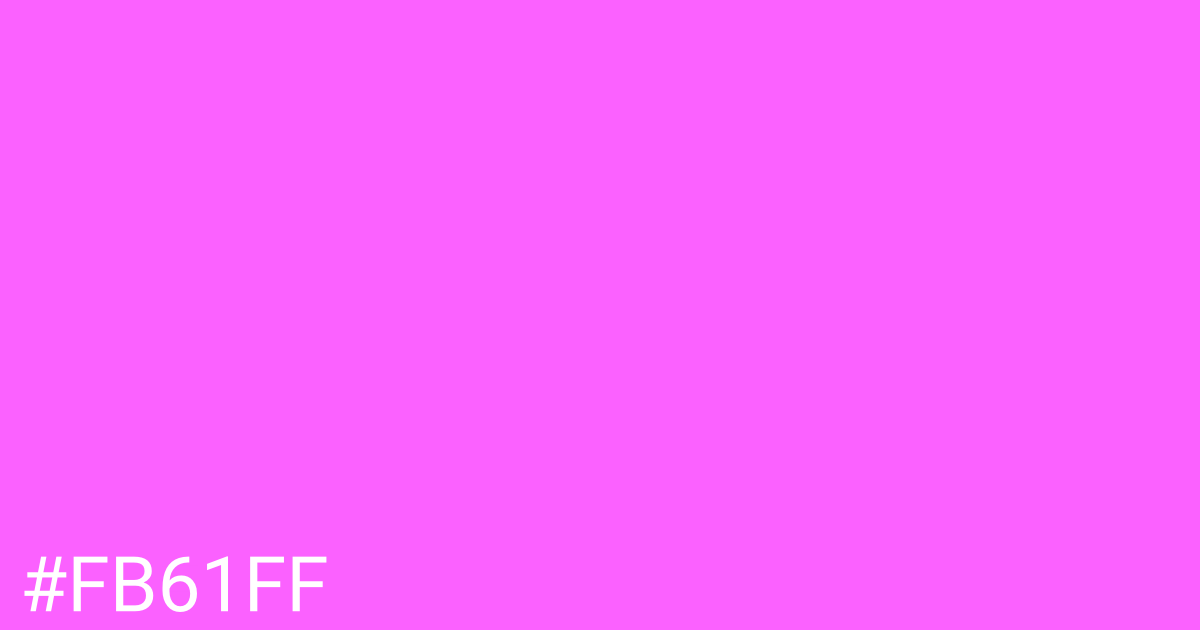 Hex color #fb61ff graphic