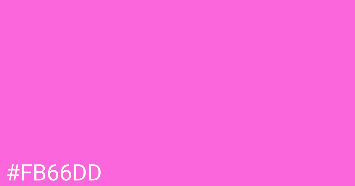 Hex color #fb66dd graphic